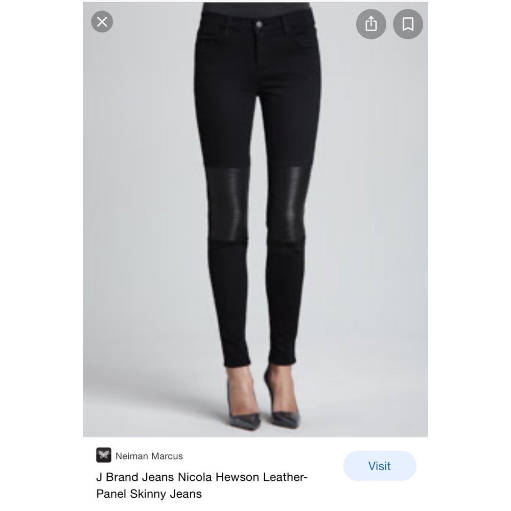 NWOT JBrand Hewson jeans with leather knees